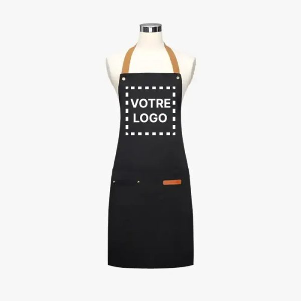 Czarny Fartuch Kelnerski Personalizowany - Czarny - Fartuch Kelnerski