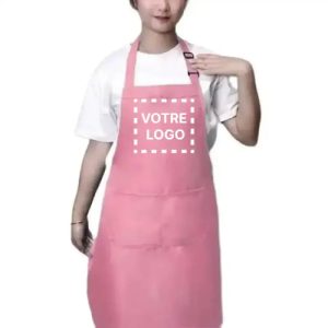 Fartuch Kosmetyczny Personalizowany Różowy - Różowy / Logo nadrukowane - Fartuch Kosmetyczny
